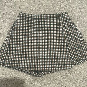 Zara size 18-24m Toddlers brown black and white plaid skirt